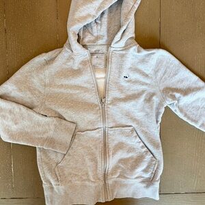 Vineyard Vines Boys’ Gray Sunwashed Full-Zip Hoodie Sweatshirt • Size S (8-10)
